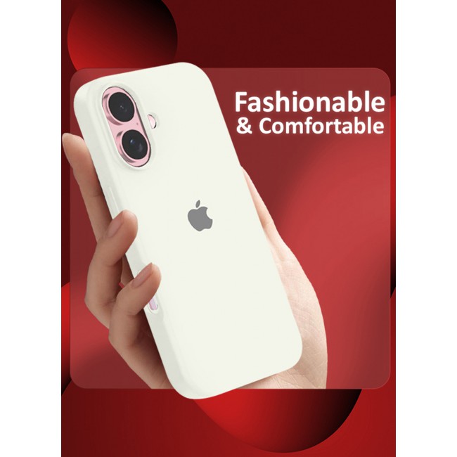 MARGOUN for iPhone 16 2 Pack Case and Screen Protector, Slim Silicone Case, Full Covered Anti Scratch Shockproof Protective Cover /4