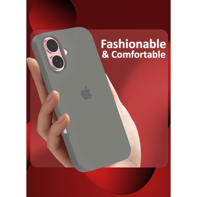 MARGOUN for iPhone 16 Plus 2 Pack Case and Screen Protector, Slim Silicone Case, Full Covered Anti Scratch Shockproof Protective Cover /8