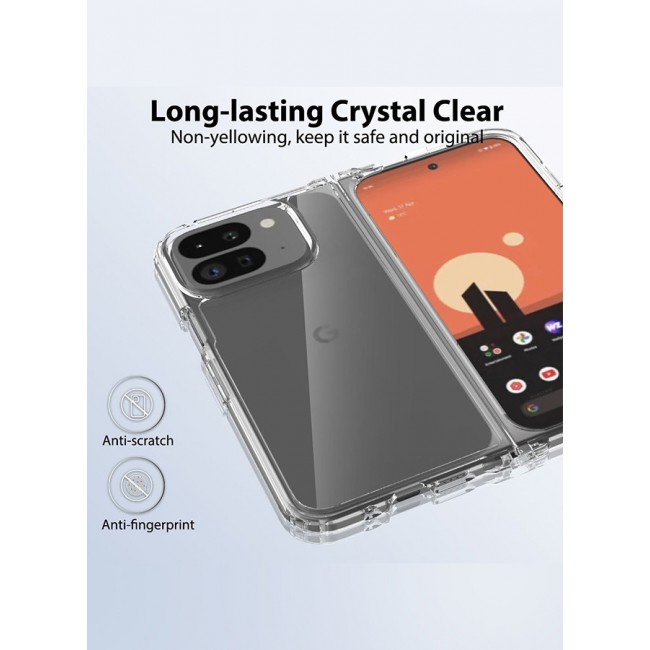 MARGOUN for Google Pixel 9 Pro Fold 2024/Pixel Fold 2 2024, Case Lightweight Soft Clear Shock Resistant Anti-Yellowing Anti-Fingerprint Cover /2