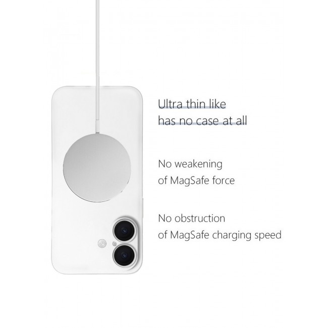 MARGOUN for iPhone 16 Case Cover Air Skin Series Back Cover Sturdy Durable Thin Case Drop Protection Cover Clear / White