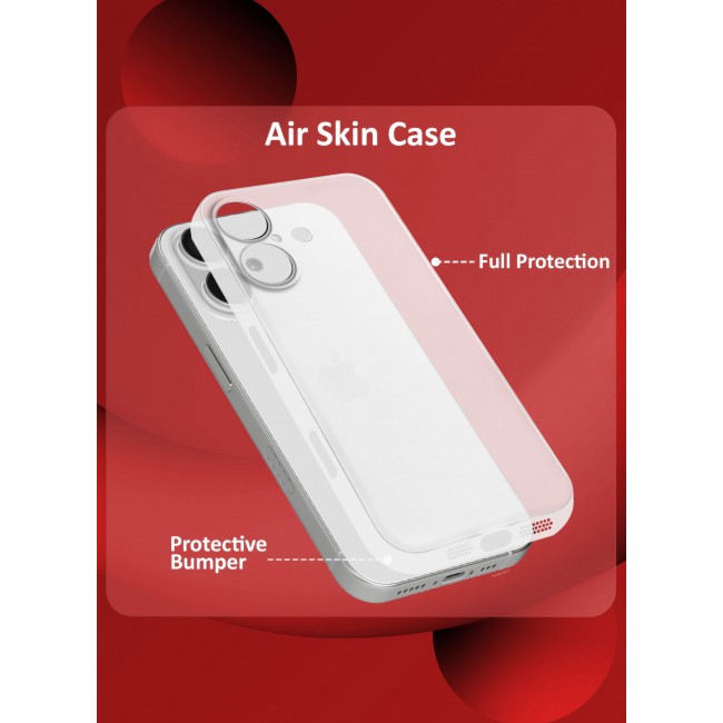 MARGOUN for iPhone 16 Case Cover Air Skin Series Back Cover Sturdy Durable Thin Case Drop Protection Cover Clear / White