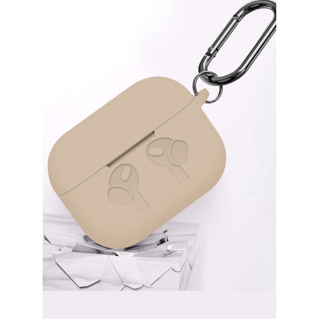 MARGOUN for Airpods Pro Case, Premium Silicone Case with Carabiner Shockproof Soft Silicone Protective Case for Men, - D