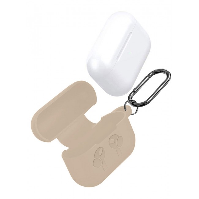 MARGOUN for Airpods Pro Case, Premium Silicone Case with Carabiner Shockproof Soft Silicone Protective Case for Men, - D