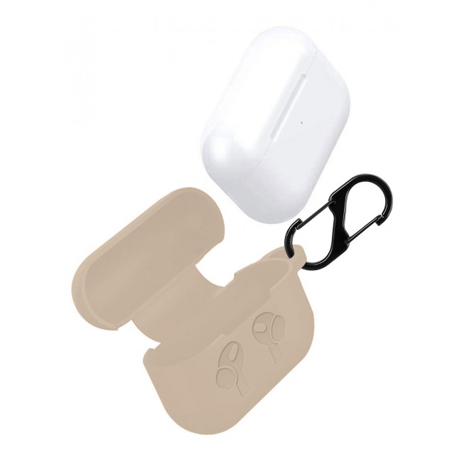MARGOUN for Airpods Pro Case, Premium Silicone Case with Carabiner Shockproof Soft Silicone Protective Case for Men,Women - E