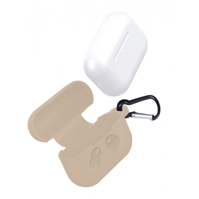 MARGOUN for Airpods Pro Case, Premium Silicone Case with Carabiner Shockproof Soft Silicone Protective Case for Men,Women - F