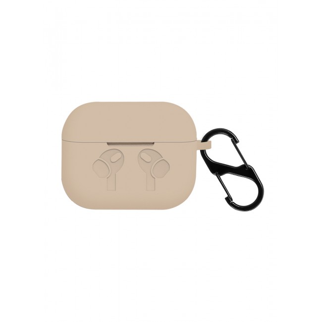 MARGOUN for Airpods Pro Case, Premium Silicone Case with Carabiner Shockproof Soft Silicone Protective Case for Men,Women - E