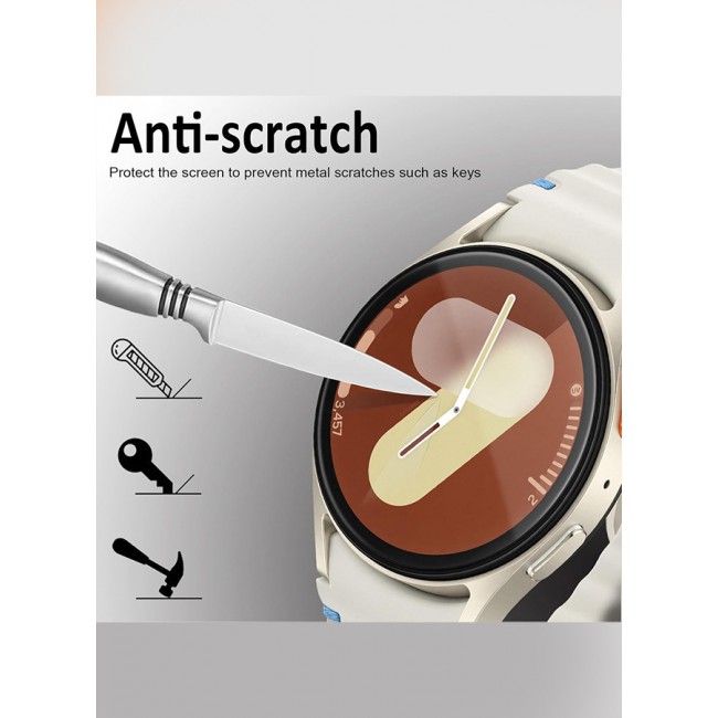 CATANES for Samsung Galaxy Watch 7 40mm 2 Pack Screen Protector Tempered Glass Anti-Scratch 9H Ultra-thin Screen Protector Protective Film Cover Accessories