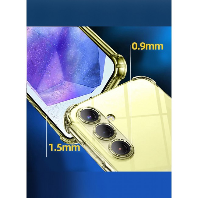 MARGOUN for Samsung Galaxy A55 5G 2 Pack Clear Case and Screen Protector Ultra Slim Thin Flexible Scratch Resistant Transparent TPU Shockproof Case