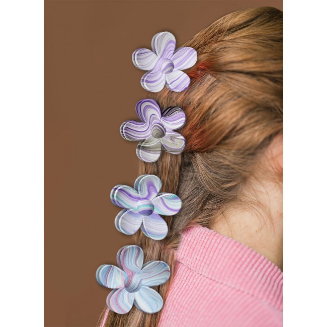 MARGOUN 4 Pack Floral Hairpins Hair Ornament for Women and Girls , Daily Use, Party, Hair Clip for Wedding / 1