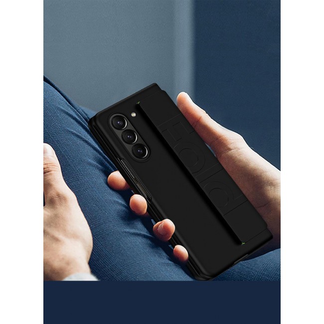 MARGOUN for Samsung Galaxy Z Fold 6 2024 Case, Slim and Lightweight Design, Wrist Strap Handheld Folding Mobile Phone Protective Case / Black