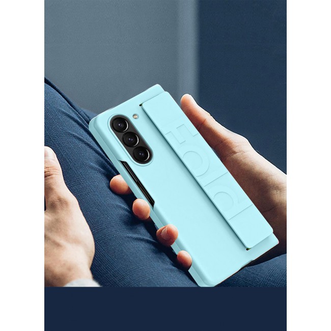 MARGOUN for Samsung Galaxy Z Fold 6 2024  Case, Slim and Lightweight Design, Wrist Strap Handheld Folding Mobile Phone Protective Case / Aqua