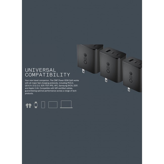 Nothing CMF Power 65W 3 Ports Gan Charger
