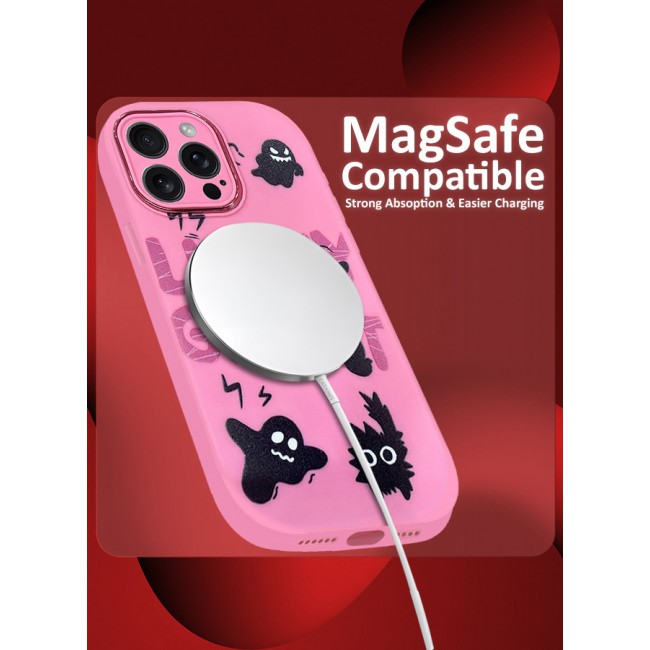 MARGOUN iPhone 14 Pro Max Case Cover Cartoon Case Unique Design for Women Girls with Camera Lens Protection P04