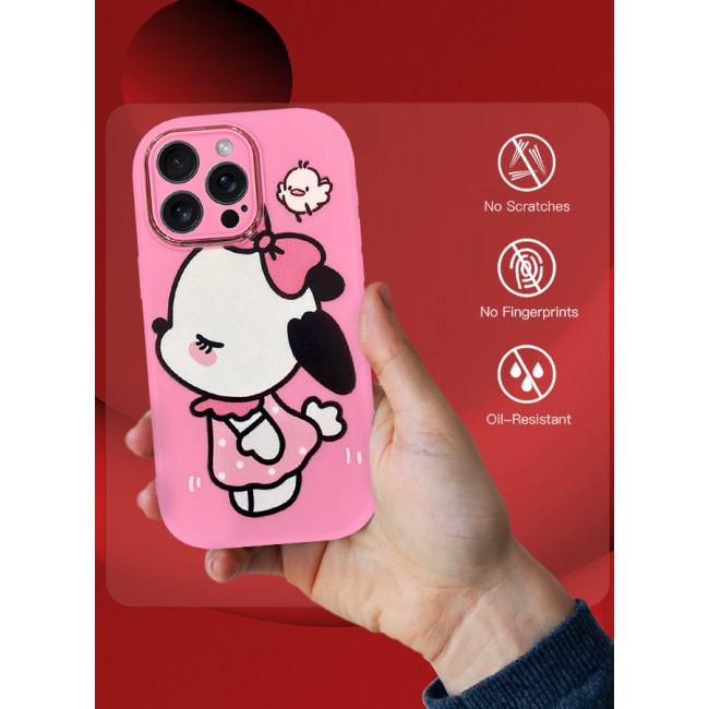 iPhone 15 Pro Max Case Cover Cartoon Case Unique Design for Women Girls with Camera Lens Protection P01