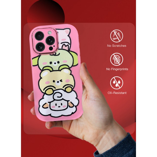 MARGOUN iPhone 14 Pro Max Case Cover Cartoon Case Unique Design for Women Girls with Camera Lens Protection P02