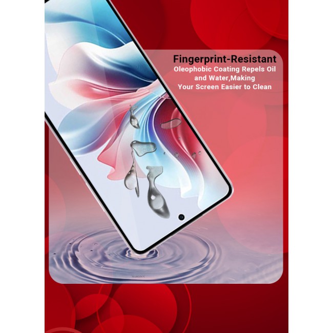 MARGOUN 2 Pack For Oppo Reno11 F Tempered Glass Screen Protector Anti-Scratch Case Friendly HD Clear Protective Film