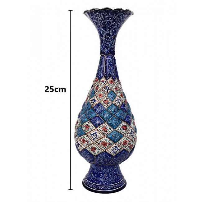 MARGOUN Minakari vase,Persian Art, Handmade Vase, Office Decor Vase, Vase for Flowers, Home Gift, outdoor patio Decor /A