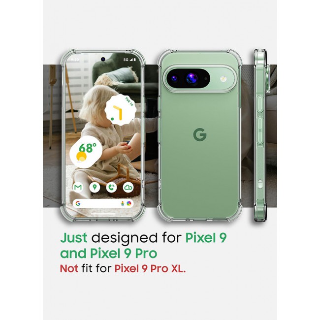 MARGOUN for Google Pixel 9 4 Packs TPU Case and 3 Screen Protectors Shockproof Soft TPU Bumper and Hard PC Back Case Anti-Scratch,Drop Protection,Slim Fit Gorilla Case Cover
