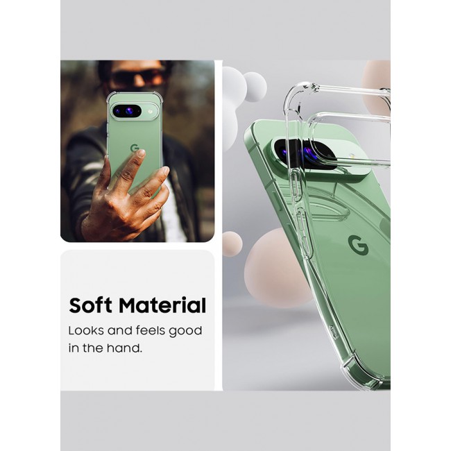 CATANES for Google Pixel 9 4 Packs TPU Case and 3 Screen Protectors Shockproof Soft TPU Bumper and Hard PC Back Case Anti-Scratch,Drop Protection,Slim Fit Gorilla Case Cover
