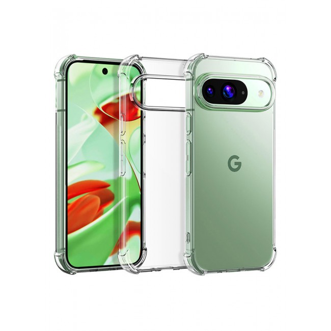 CATANES for Google Pixel 9 4 Packs TPU Case and 3 Screen Protectors Shockproof Soft TPU Bumper and Hard PC Back Case Anti-Scratch,Drop Protection,Slim Fit Gorilla Case Cover