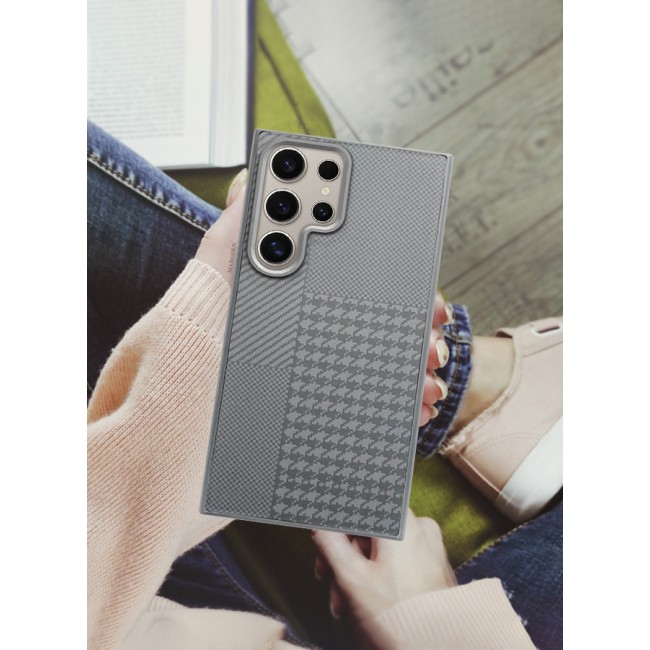 MARGOUN for Samsung Galaxy S24 Ultra 2 Pack Case Cover and Screen Protector 2024 New Pattern Aramid Carbon Fiber Phone Case Slim Light Design - B
