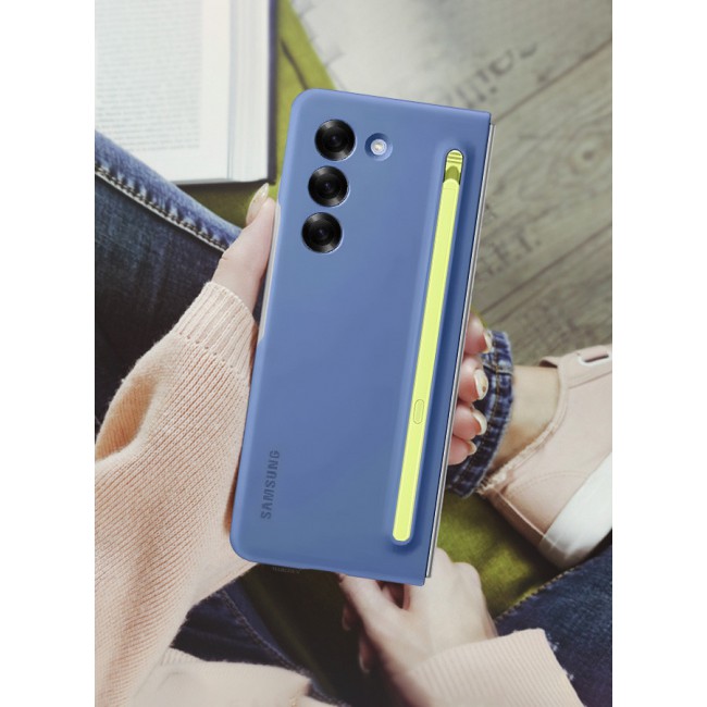 MARGOUN for Samsung Galaxy Z Fold 6 Case with Screen Protector Ultra Hybrid Premium Case with Built-in New Compact S Pen, Holder and Storage Slot for Pen Blue