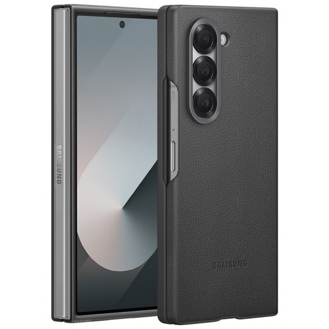 CATANES for Samsung Galaxy Z Fold 6 Case Cover Kindsuit Leather Case Slim and sleek silhouette / Grey