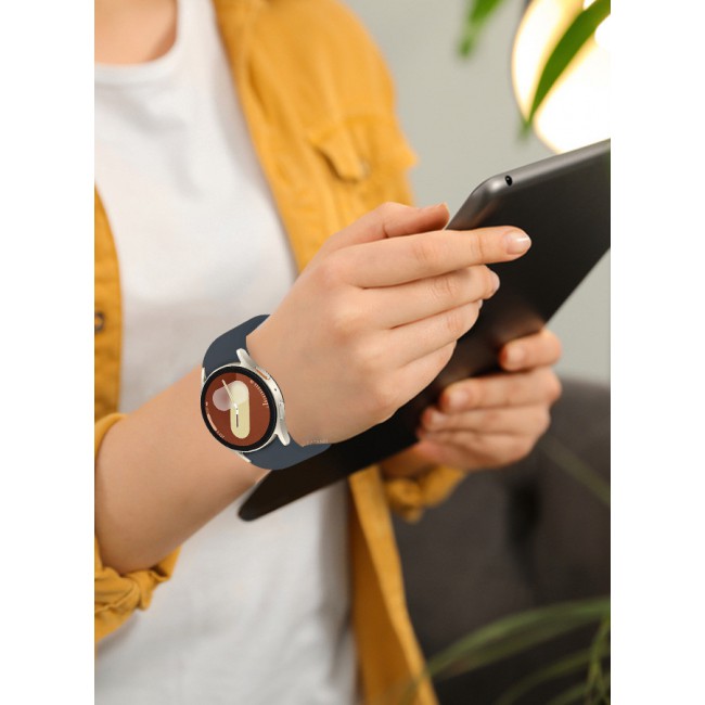 CATANES for Galaxy Watch 7 Strap 40mm 44mm,for Samsung Galaxy Watch FE Band 20mm Soft Silicone Sport Strap Women Men,No Gap Bracelet Wristbands Dark Grey