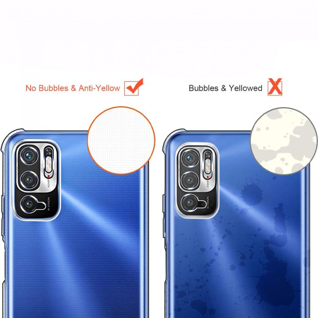 CATANES For Xiaomi Redmi Note 10 5G Case Cover Clear Protective TPU Four Corners Cover Transparent Soft Case