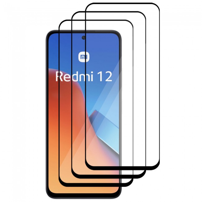 CATANES 3 Pack for Xiaomi Redmi Note 12 PHones Screen Protector 3D Tempered Glass Protective Film