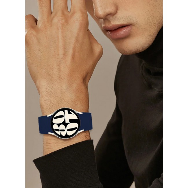 MARGOUN Samsung Galaxy Watch 6/6 Classic 20mm Silicone Band Flexible and Durable Replacement Sport Strap Dark Blue