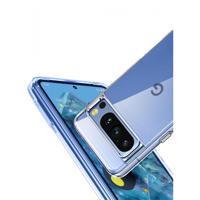 MARGOUN Google Pixel 8 Pro TPU Case Clear Anti-Yellowing Transparent Shockproof Protective Phone Case Scratch Resistant Cover