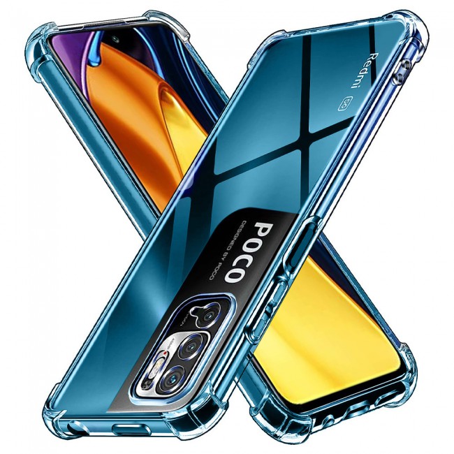 CATANES For Xiaomi Poco M3 Pro Case Cover Clear Protective TPU Four Corners Cover Transparent Soft Case