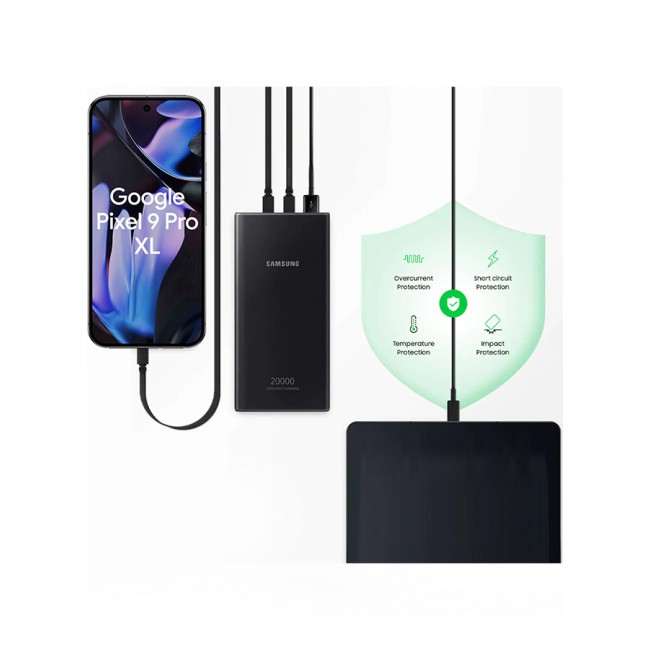 CATANES 20000 mAh Power Bank, 2 USB C, 1 USB A,Up to 25W Battery Pack