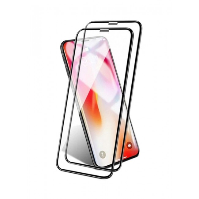 MARGOUN 2-Piece 10D Tempered Glass Screen Protector For Apple iPhone XS Max Clear/Black