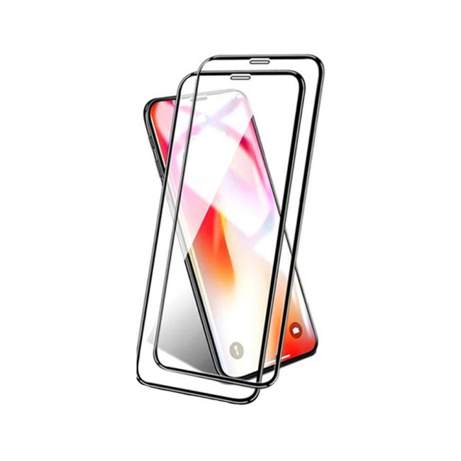 MARGOUN 2-Piece 10D Screen Protector Set For Apple iPhone XR Black/Clear