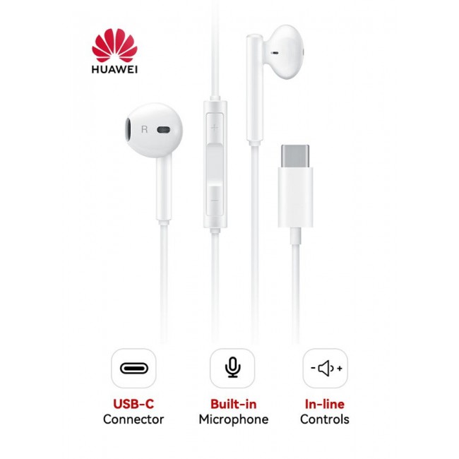 HUAWEI CM33 Wired In-Ear Headphones With Mic White