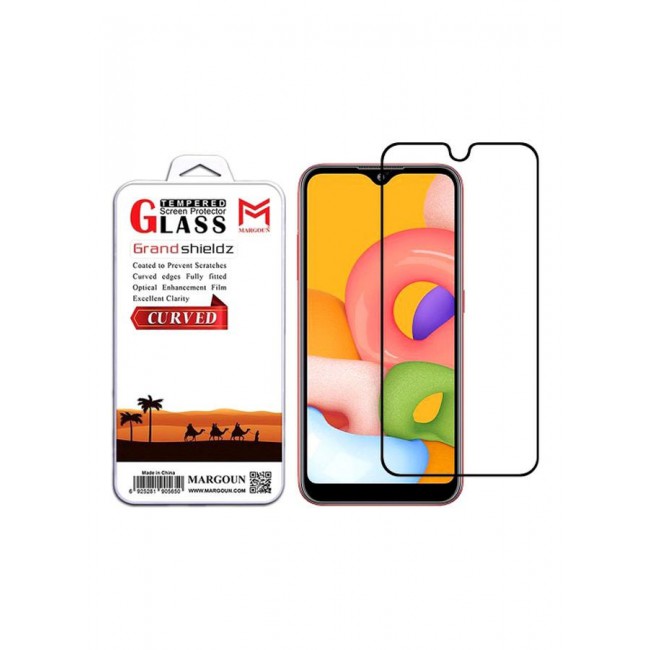 MARGOUN Grand Shieldz Tempered Glass Screen Protector For Samsung Galaxy A01 Black/Clear