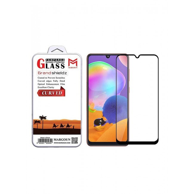 MARGOUN Grand Shieldz Tempered Glass Screen Protector For Samsung Galaxy A31 Black/Clear