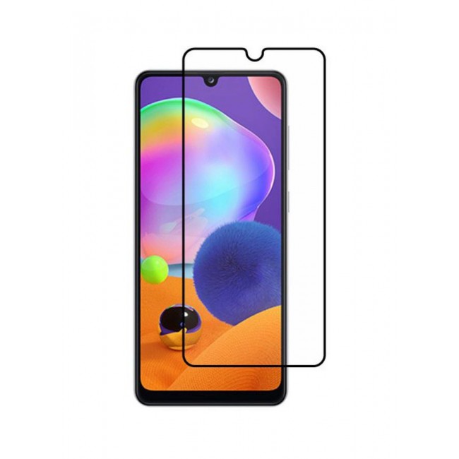 MARGOUN Ultimate Tempered Glass Screen Protector For Samsung Galaxy A31 Black/Clear
