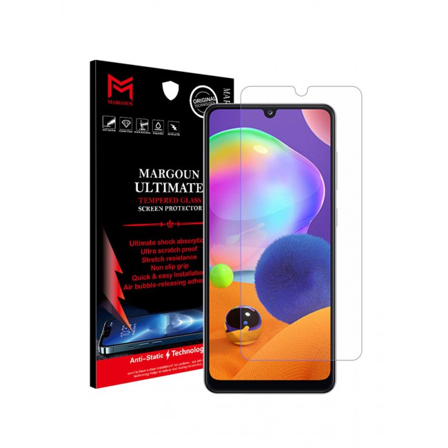 MARGOUN Ultimate Tempered Glass Screen Protector For Samsung Galaxy A31 Clear