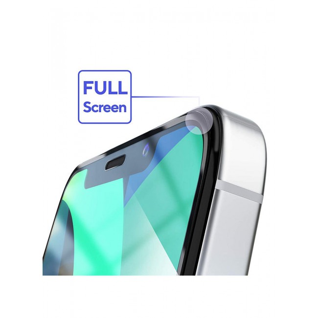 MARGOUN Tempered Glass Screen Protector For Apple iPhone 12 Clear/Black