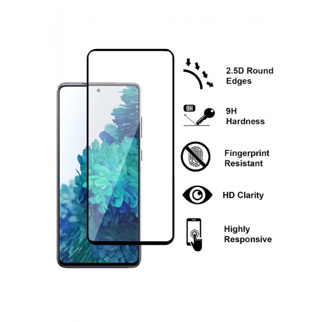 MARGOUN 9D Tempered Glass Screen Protector For Samsung Galaxy S20 FE Clear/Black