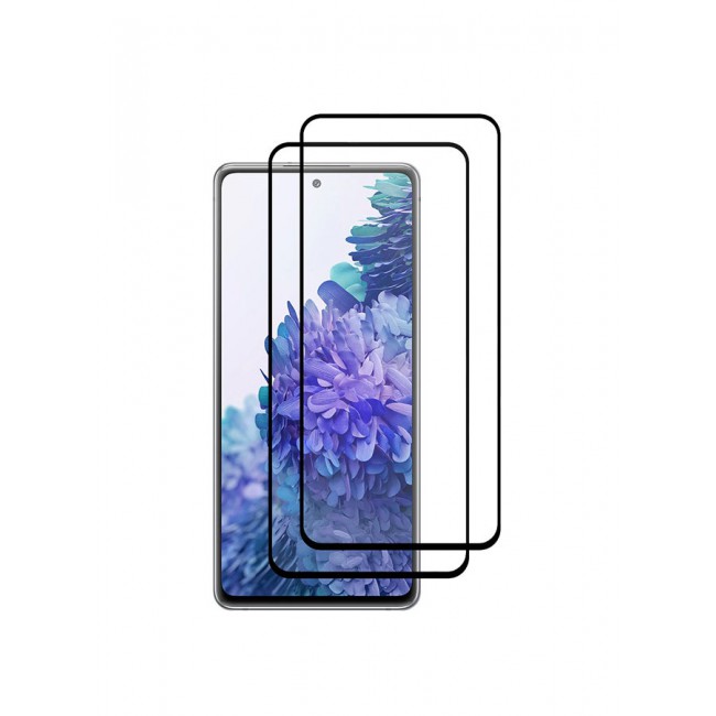 MARGOUN 2-Piece 9D Tempered Glass Screen Protector For Samsung Galaxy S20 FE Black/Clear
