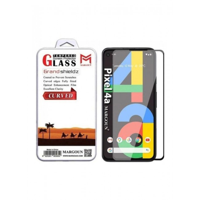 MARGOUN Grand Shieldz 3D Tempered Glass Screen Protector For Google Pixel 4a 4G (5.81 inch) Clear/Black
