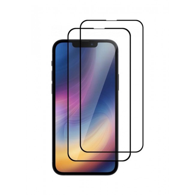 MARGOUN 2-Pack Super Shieldz 3D Tempered Glass Screen Protector for Apple iPhone 13 Pro Max Clear/Black