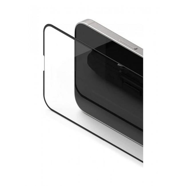 MARGOUN 2-Pack Super Shieldz 3D Tempered Glass Screen Protector for Apple iPhone 13 Pro Max Clear/Black