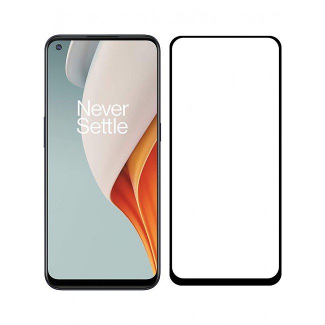 MARGOUN Grand Shieldz 3D Tempered Glass Screen Protector For OnePlus Nord N100 Clear/Black