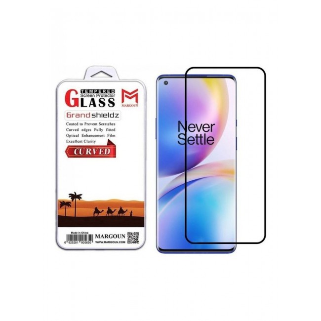 MARGOUN 3D Tempered Glass Screen Protector for OnePlus 8 Pro Clear/Black