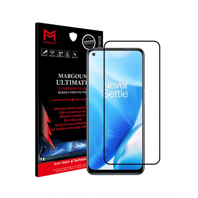 MARGOUN Ultimate 3D Tempered Glass Screen Protector for OnePlus Nord N200 5G Clear/Black